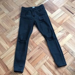 ASOS Lisbon skinny ripped washed-black jeans sz 30